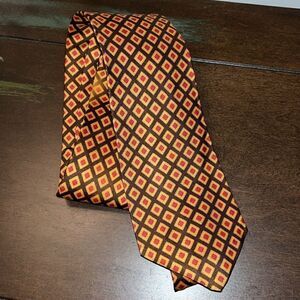 Daks London plaid Diamond print silk retro men’s vintage neck tie business smart